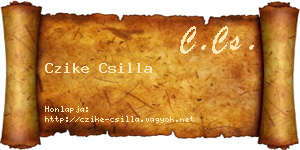 Czike Csilla névjegykártya